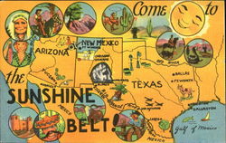 Come To The Sunshine Belt Postcard