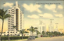 Collins Avenue Hotels Miami Beach, FL Postcard Postcard