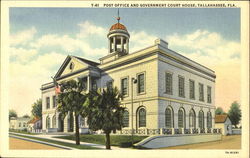 Post Office And Government Court House Tallahassee, FL Postcard Postcard