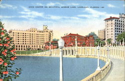 Civic Center On Beautiful Mirror Lake Postcard