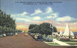 Beautiful Approach To Recreation Pier Along Yacht Basin Postcard