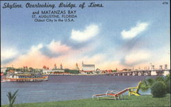 Skyline Overlooking Bridge Of Lions And Matanzas Bay Postcard