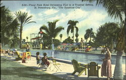 Vinoy Park Hotel Swimming Pool In A Tropical Setting Postcard