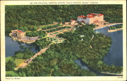The Palatial Deering Estate, Villa-Viscaya Miami, FL Postcard Postcard