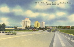 Collins Avenue South From Haulover Bridge Miami Beach, FL Postcard Postcard