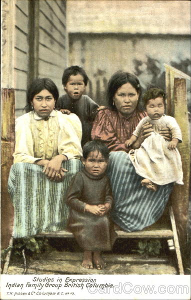 Indian Family Group British Columbia BC Canada