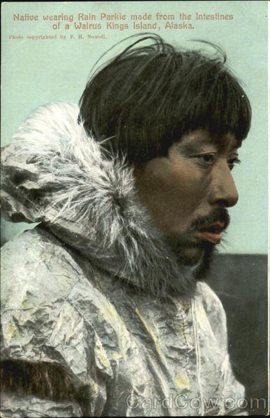 Native Wearing Rain Parkie Alaska 1909 Alaska Yukon-Pacific Exposition