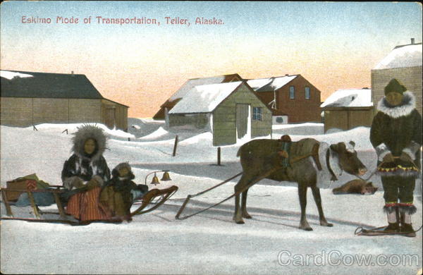 Eskimo Mode Of Transportation Teller Alaska