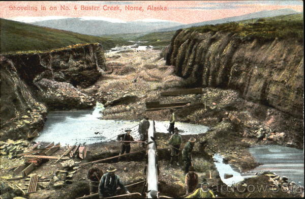 Shoveling In On No. 4 Buster Creek Nome Alaska