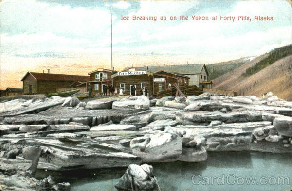 Ice Breaking Up On The Yukon At Forty Mile Alaska 1909 Alaska Yukon-Pacific Exposition
