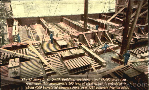 Construction 42 Story L. G. Smith Building Seattle Washington