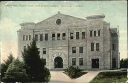 Auditorium, Kansas State Agricultural College Manhattan, KS Postcard Postcard