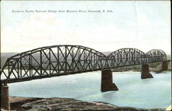 Northern Pacific Railroad Bridge Over Missouri River Postcard