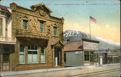 Arctic Brotherhoods Hall And A. B. Mountain Skagway, AK Postcard Postcard