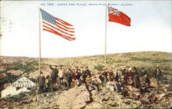 Under Two Flags White Pass Summit Postcard