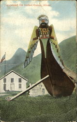 Figurehead on Indian Canoe Postcard