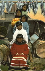 Five Little Eskimo Sisters Postcard