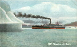 SS Spokane In Ice Postcard