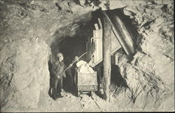 Drawing Gypsum From Chute Postcard