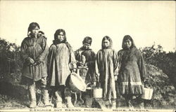 Eskimos Out Berry Picking Nome, AK Postcard Postcard