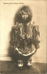 Eskimo Child Nome, AK Postcard 