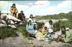 Eskimos At Corwin Lagoon Postcard