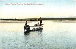 Eskimo Fishing Boat On The Kusatrin River Postcard