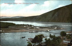 Suspension Bridge Over Klondyke River Yukon Canada Yukon Territory Postcard Postcard