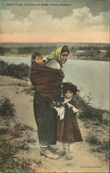Native Woman And Children Postcard