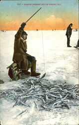 Tomcod Fishers Out On Bering Sea Postcard
