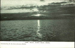 Sunset On Tanana River, Fredric Sound Alaska Postcard Postcard