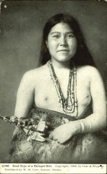 Nude Tlingit  Good Type Of A Thlinget Girl Postcard