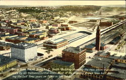 View From The 42 Story L. C. Smith Building Postcard