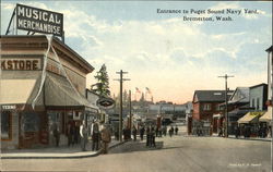 Entrance To Puget Sound Navy Yard Bremerton, WA Postcard Postcard