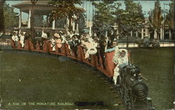 A Ride On The Miniature Railroad Postcard