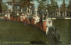 A Ride On The Miniature Railroad Postcard