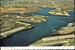 Aerial View Of Los Angeles Harbor San Pedro California