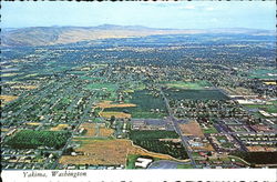 Aerial View Of Yakima Washington Postcard 