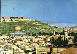 Old City Mosque Of Omar And Mt. Of Olives Postcard