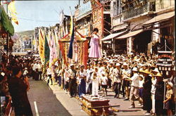 Procession On Cheung Chau Isdland Postcard