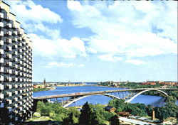 Stockholm Utsikt Fron Marieberg Postcard