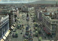 O'Connell Street From Nelson Pillar Postcard