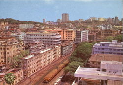 Local Train View Bombay India Postcard Postcard