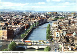 Dublin City And River Liffey Postcard