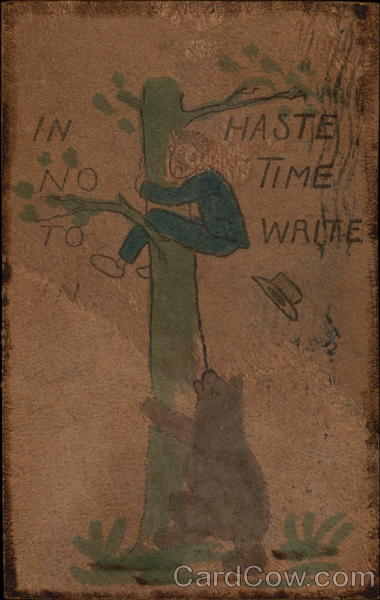In Haste No Time To Write Leather