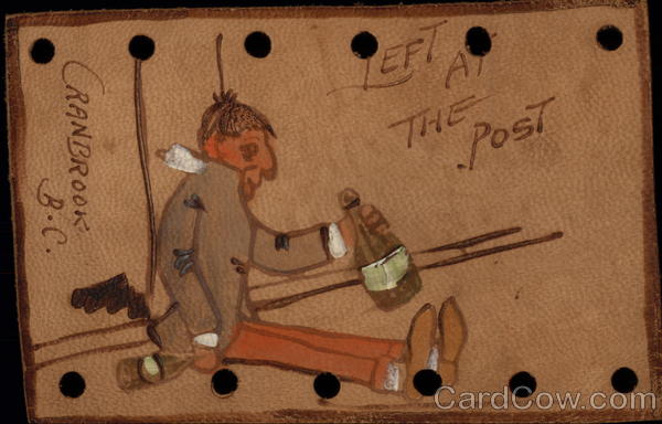 Left At The Post Cranbrook BC Canada British Columbia