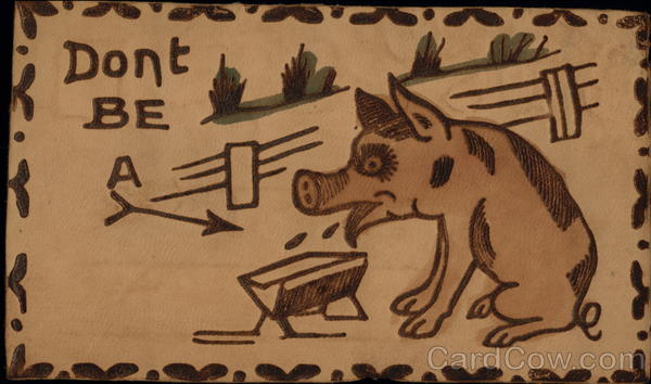 Don't Be A Pig Leather