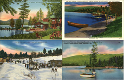 Large Wholesale Lot of 800 Unused Vintage Adirondacks Postcards 1940's Linen Postcard