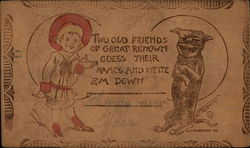Two Old Friends Buster Brown Postcard