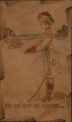 The Girl From The Garrison Postcard